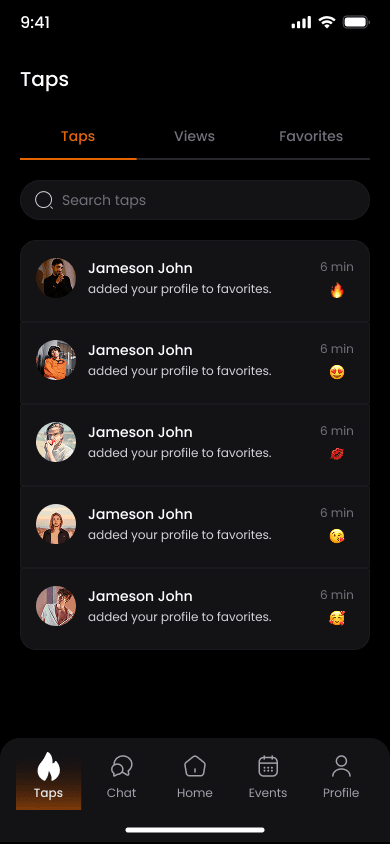 OOmphh app - Stories & connections